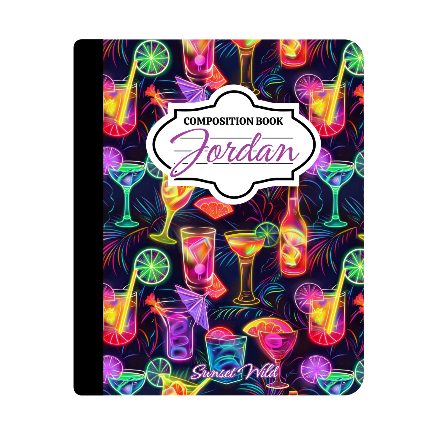 Sunset Sips Custom Notebook