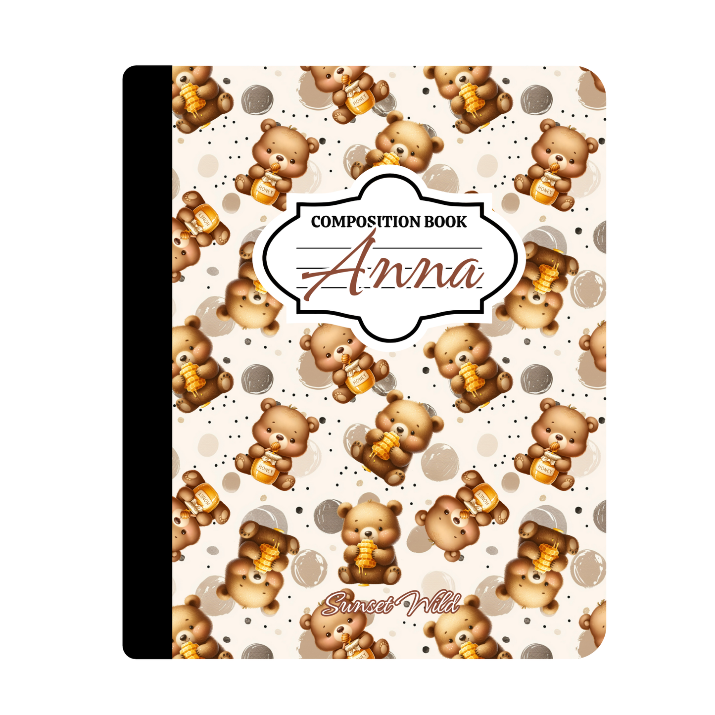 Honey Bear Custom Notebook