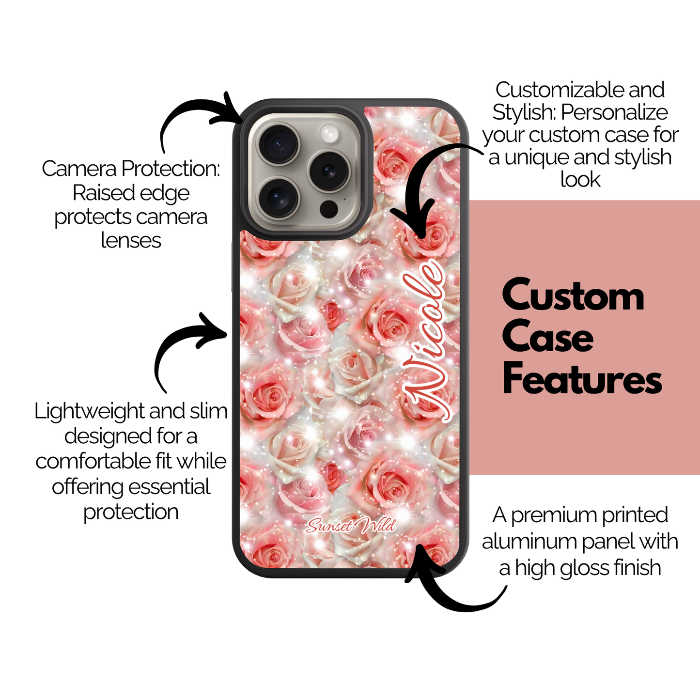 Rosé Romance Custom Case