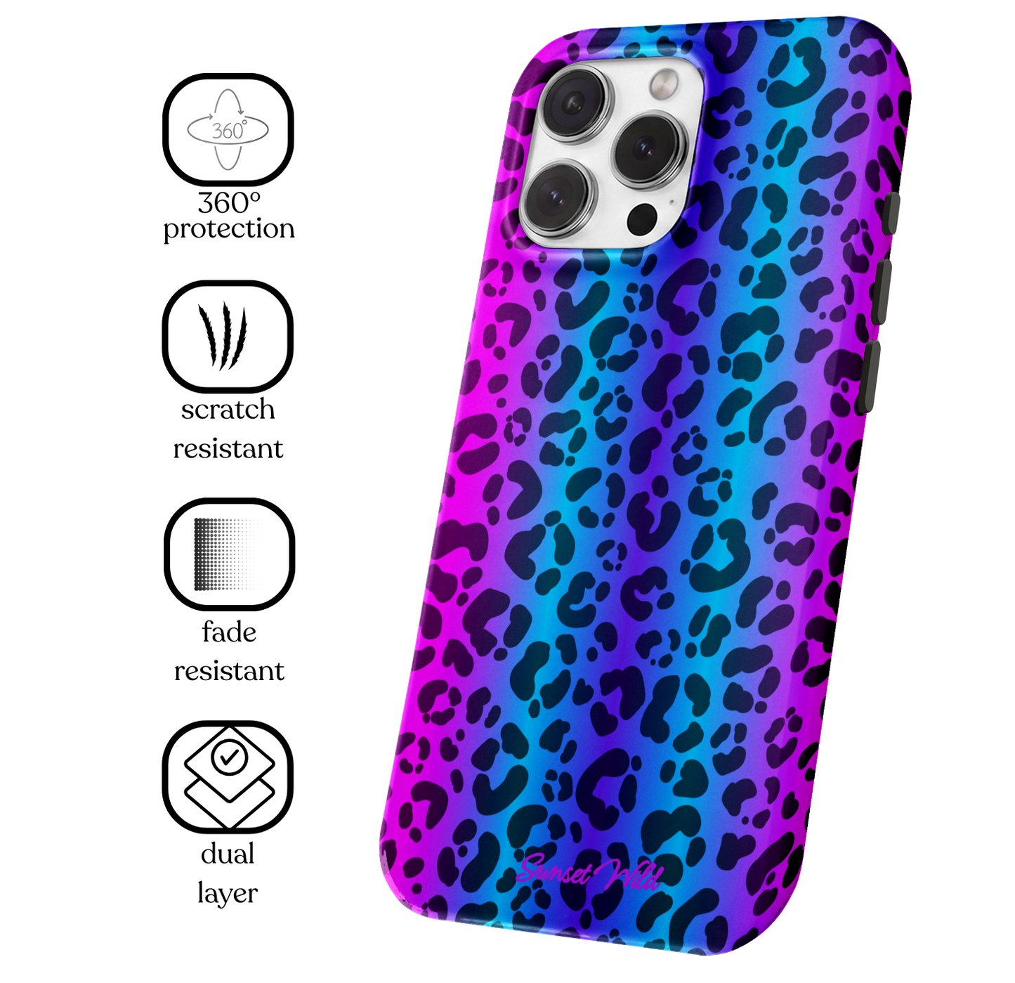 Electric Leopard Phone Case