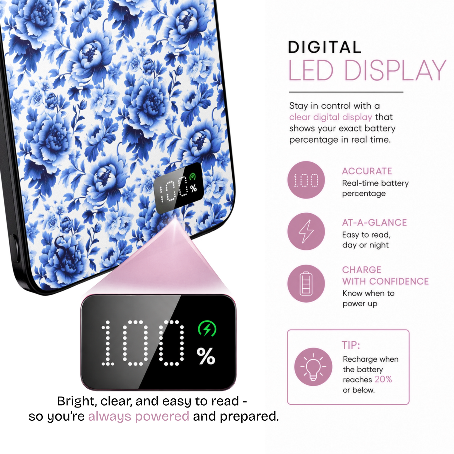 Blue Blossom Power Bank