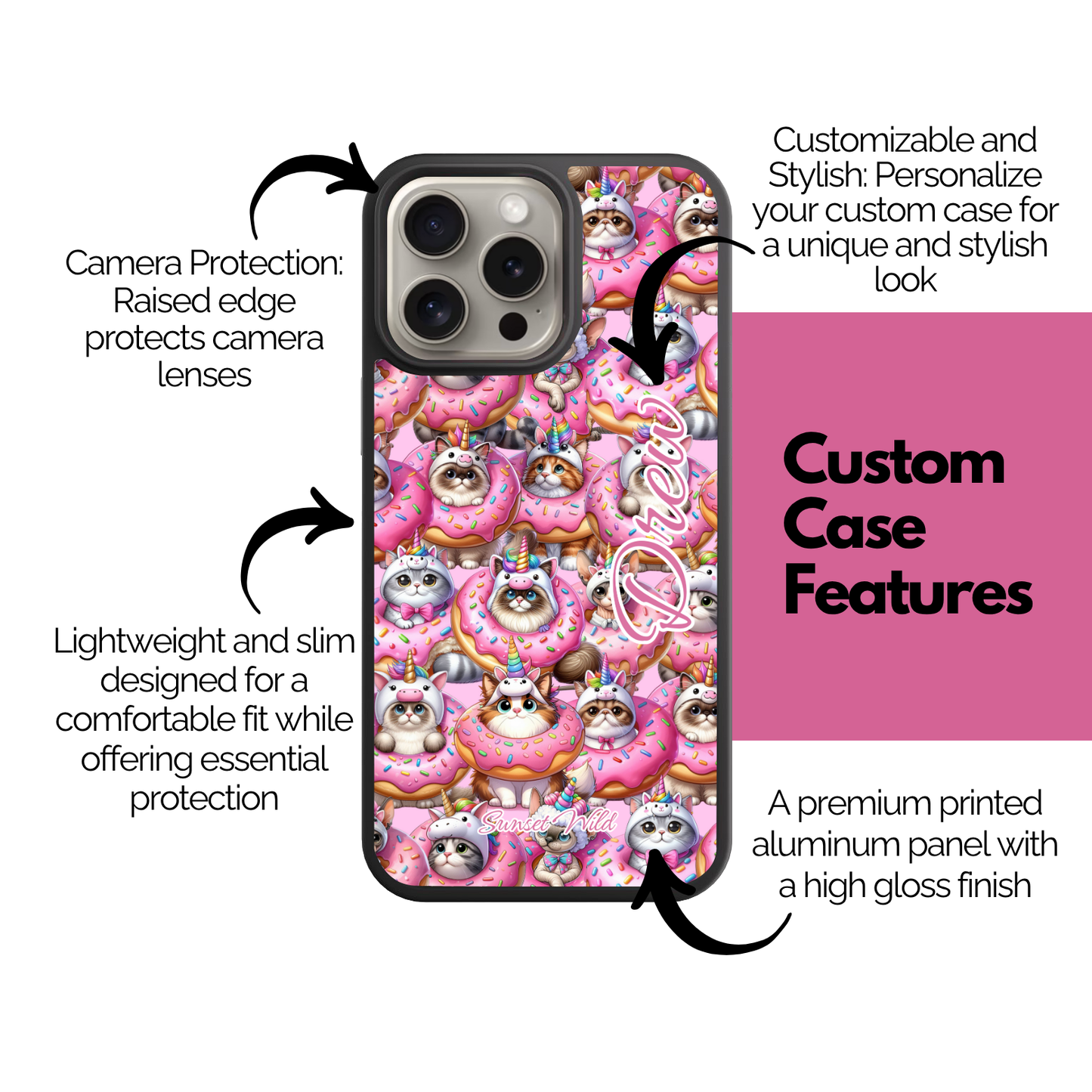 Caticorn Cravings Custom Case