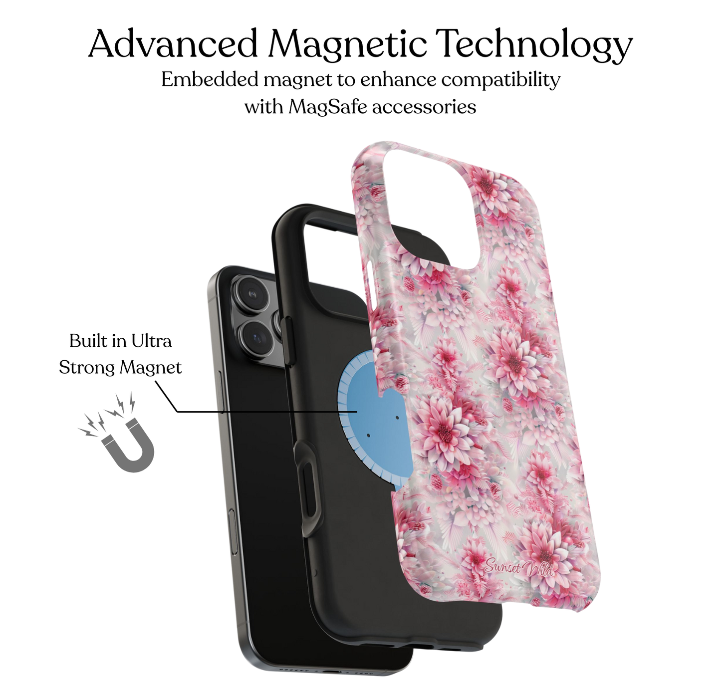 Pink Poinsettias MagSafe Case