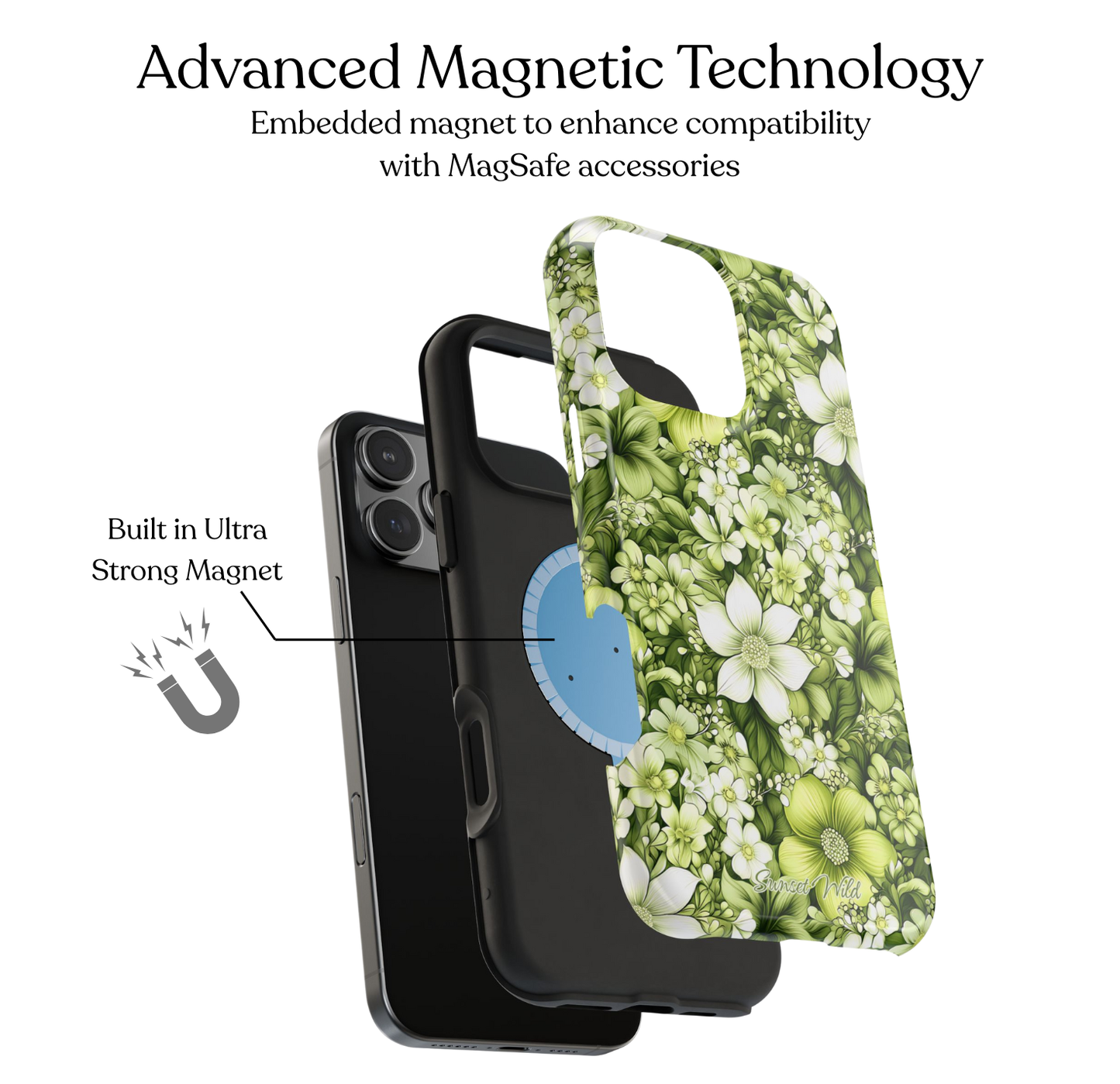 Lime Bloom MagSafe Case