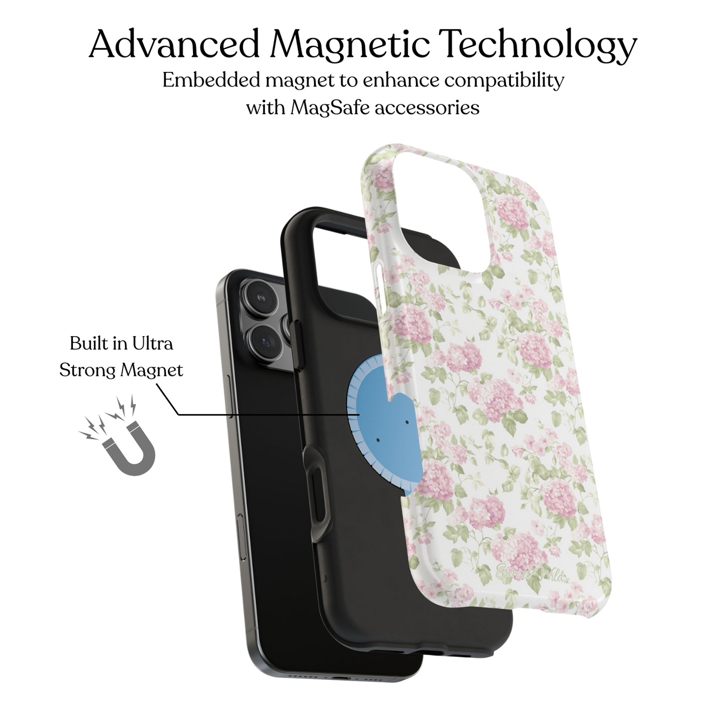 Vintage Hydrangeas MagSafe Case