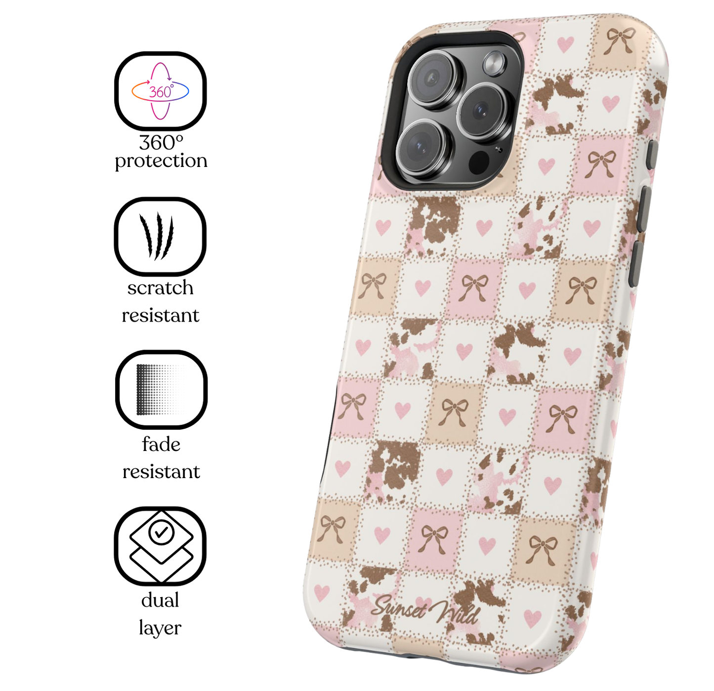 Hearts & Hide Phone Case