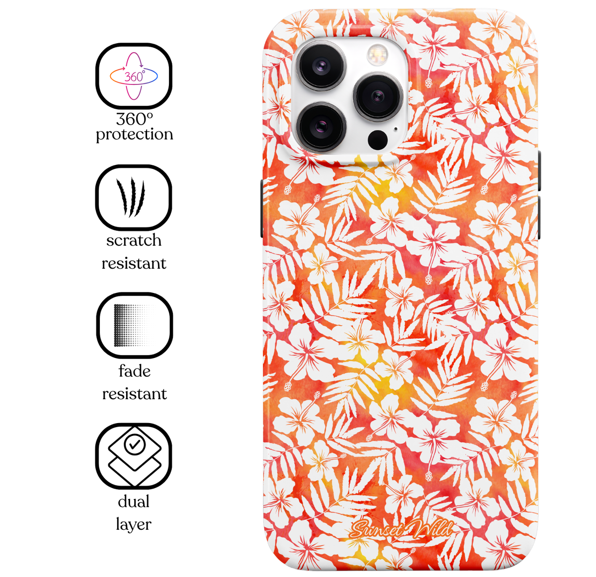 Hibiscus Heatwave MagSafe Phone Case