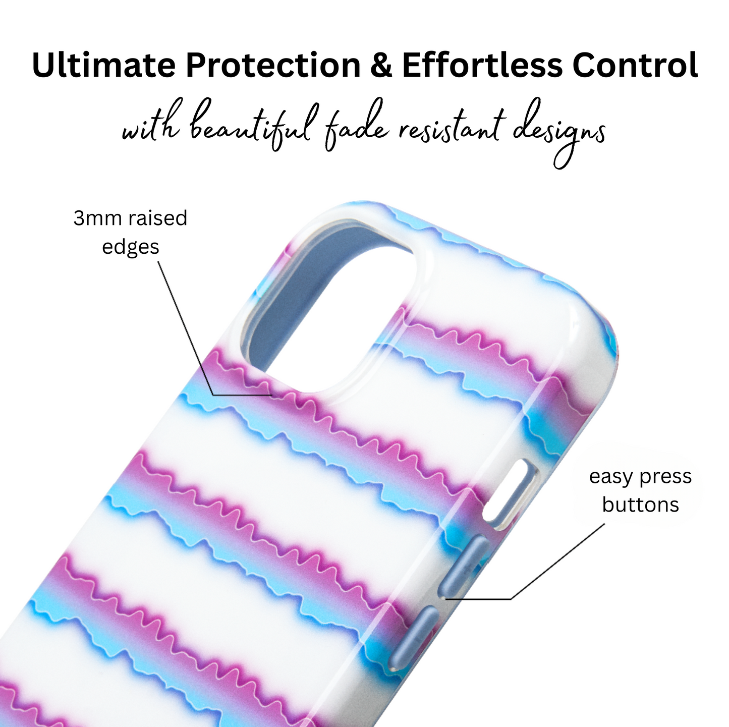 White Fusion Phone Case
