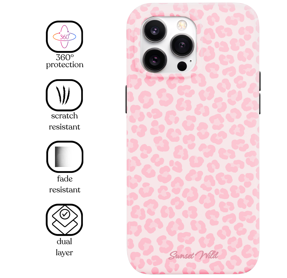 Pink Leopard MagSafe Phone Case