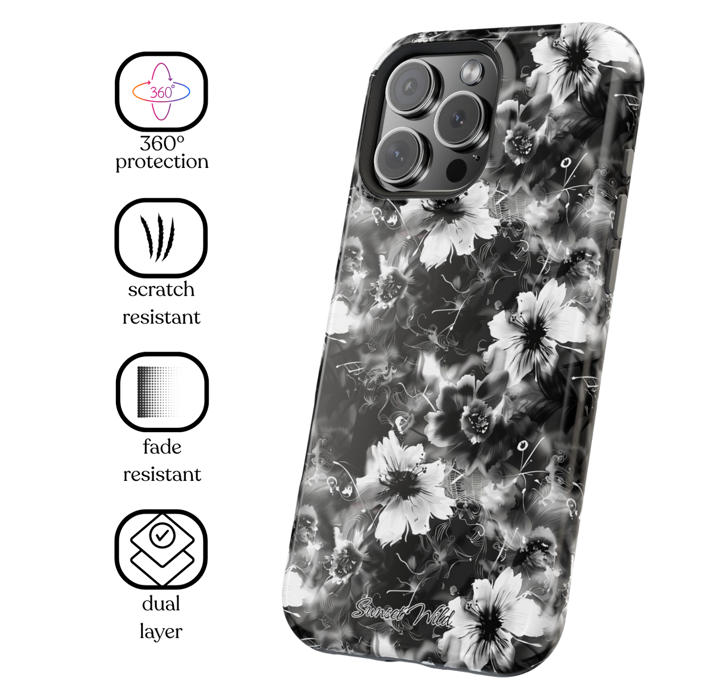 Midnight Bloom MagSafe Case