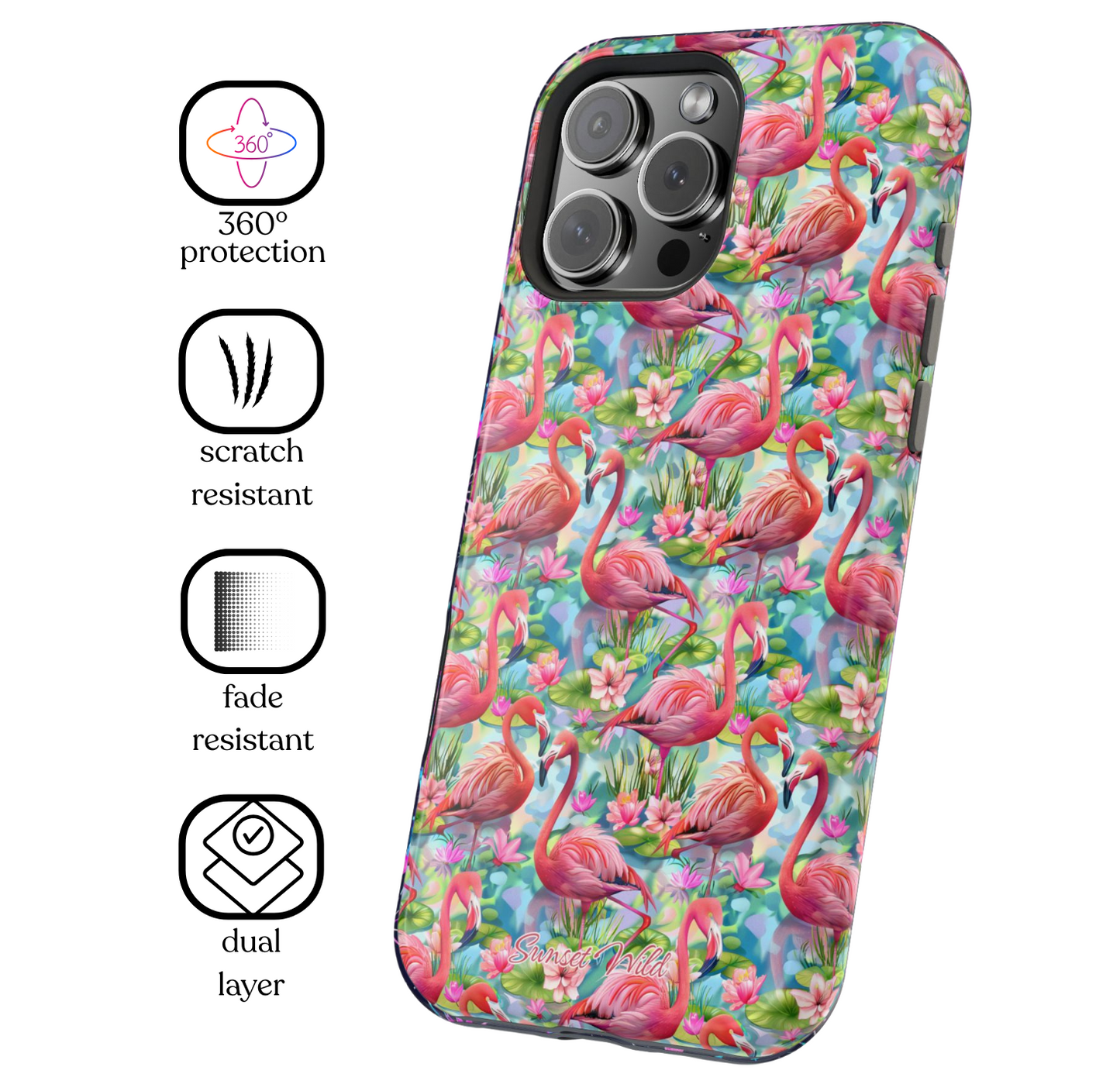 Flamingo Fiesta MagSafe Case