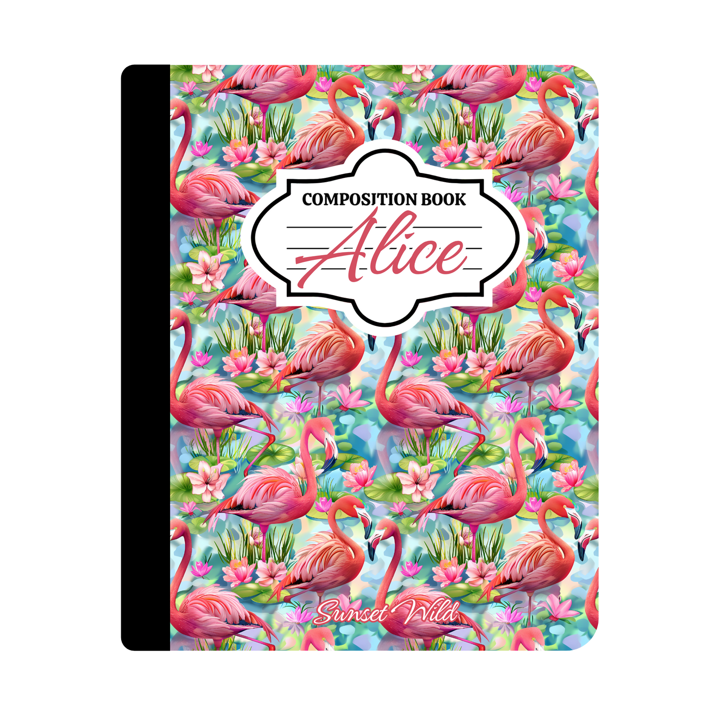 Flamingo Fiesta Custom Notebook