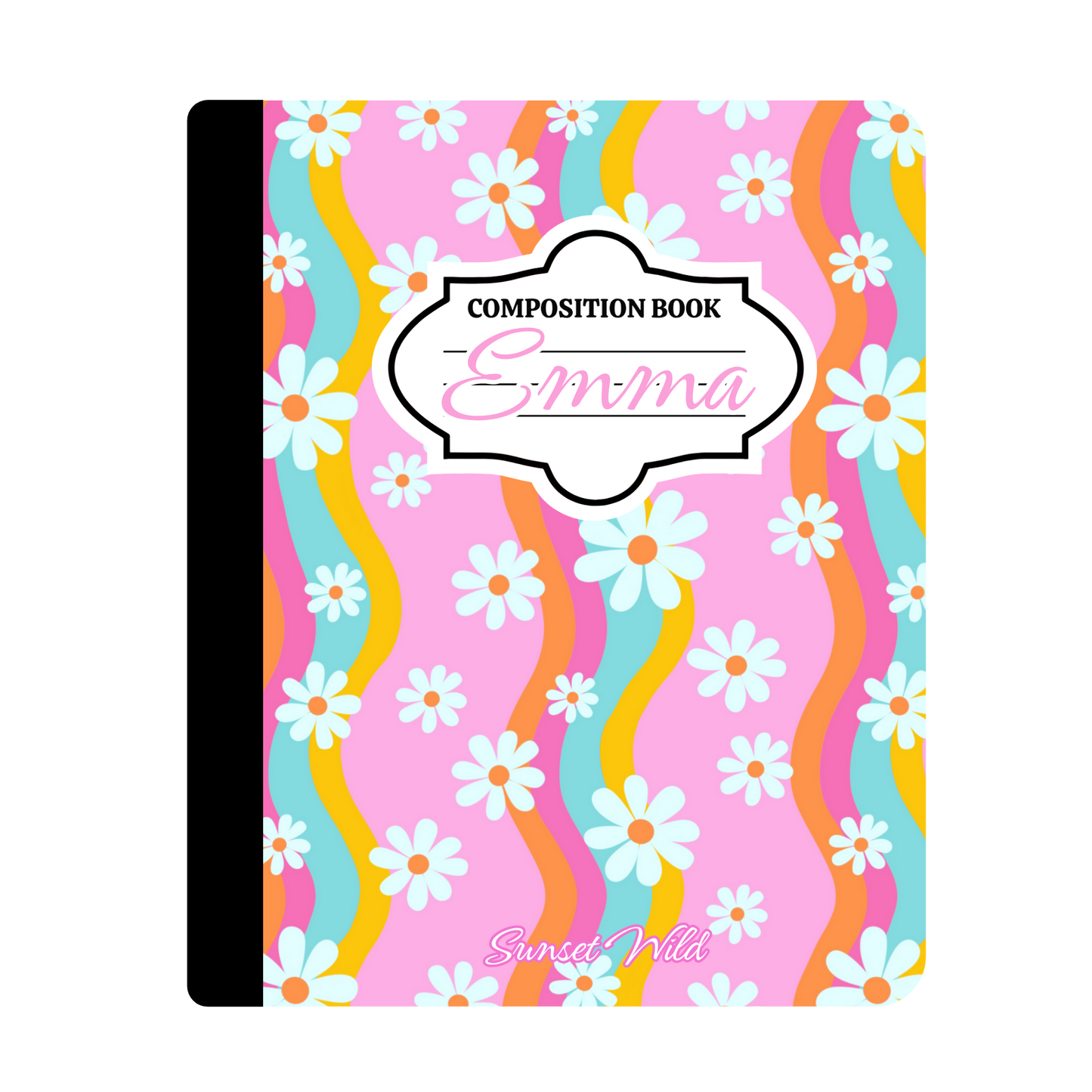 Groovy Bloom Custom Notebook