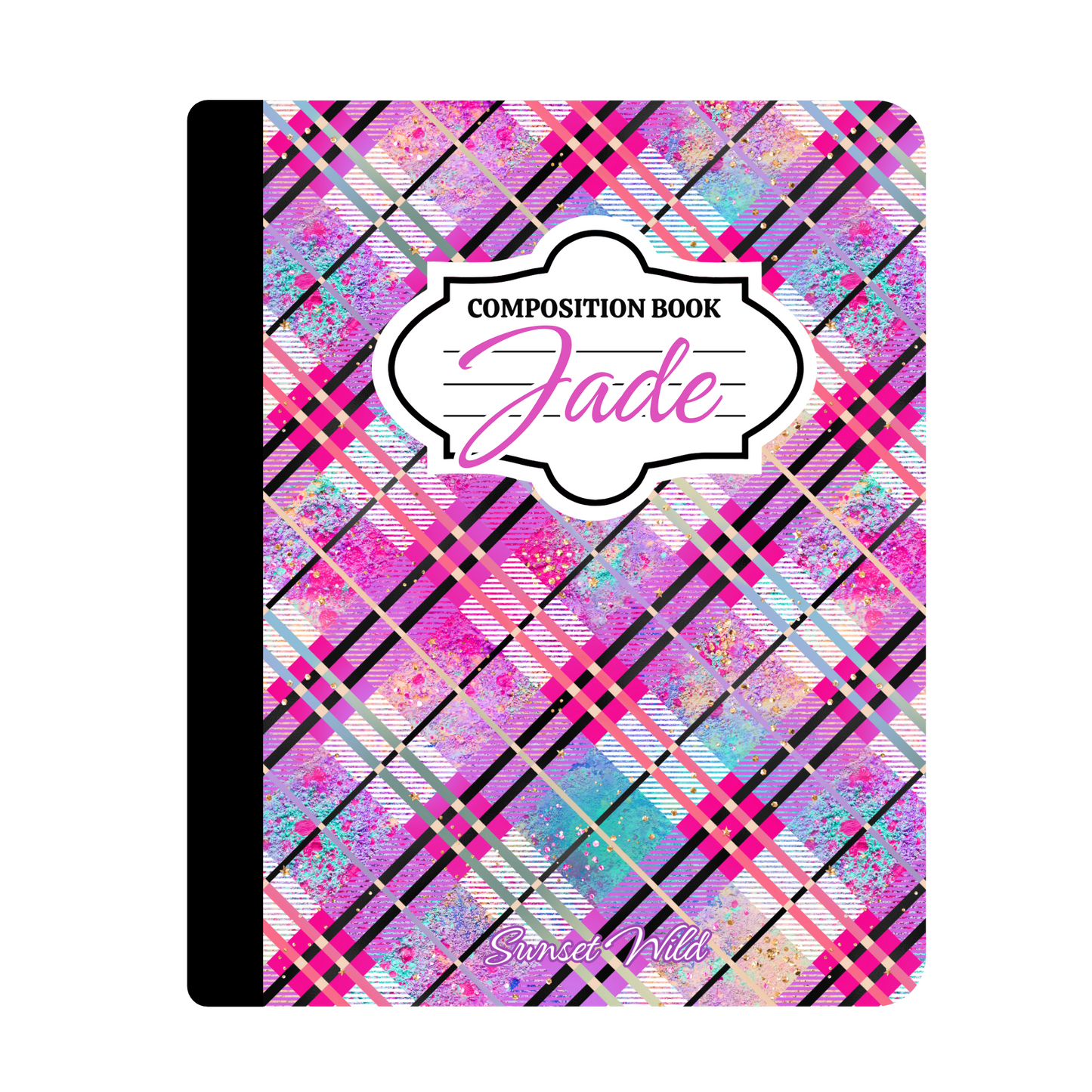 Preppy Plaid Custom Notebook
