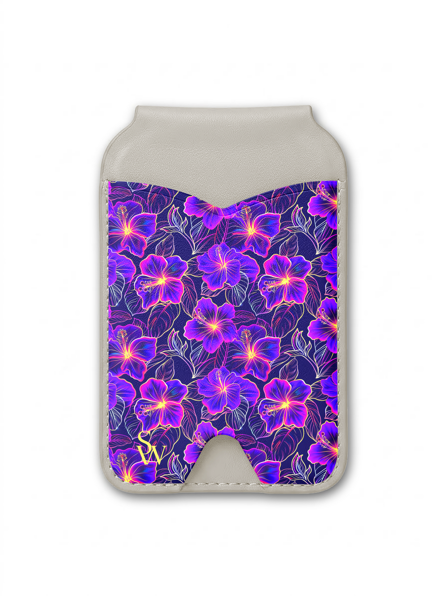 Neon Hibiscus Phone Wallet