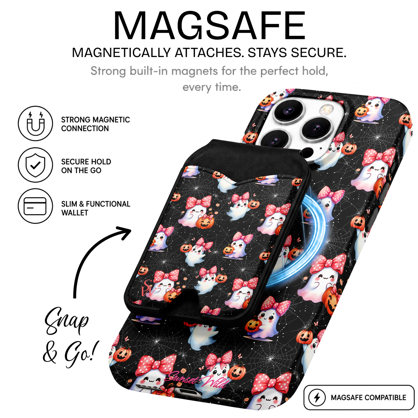 Boo in Bows MagSafe Wallet