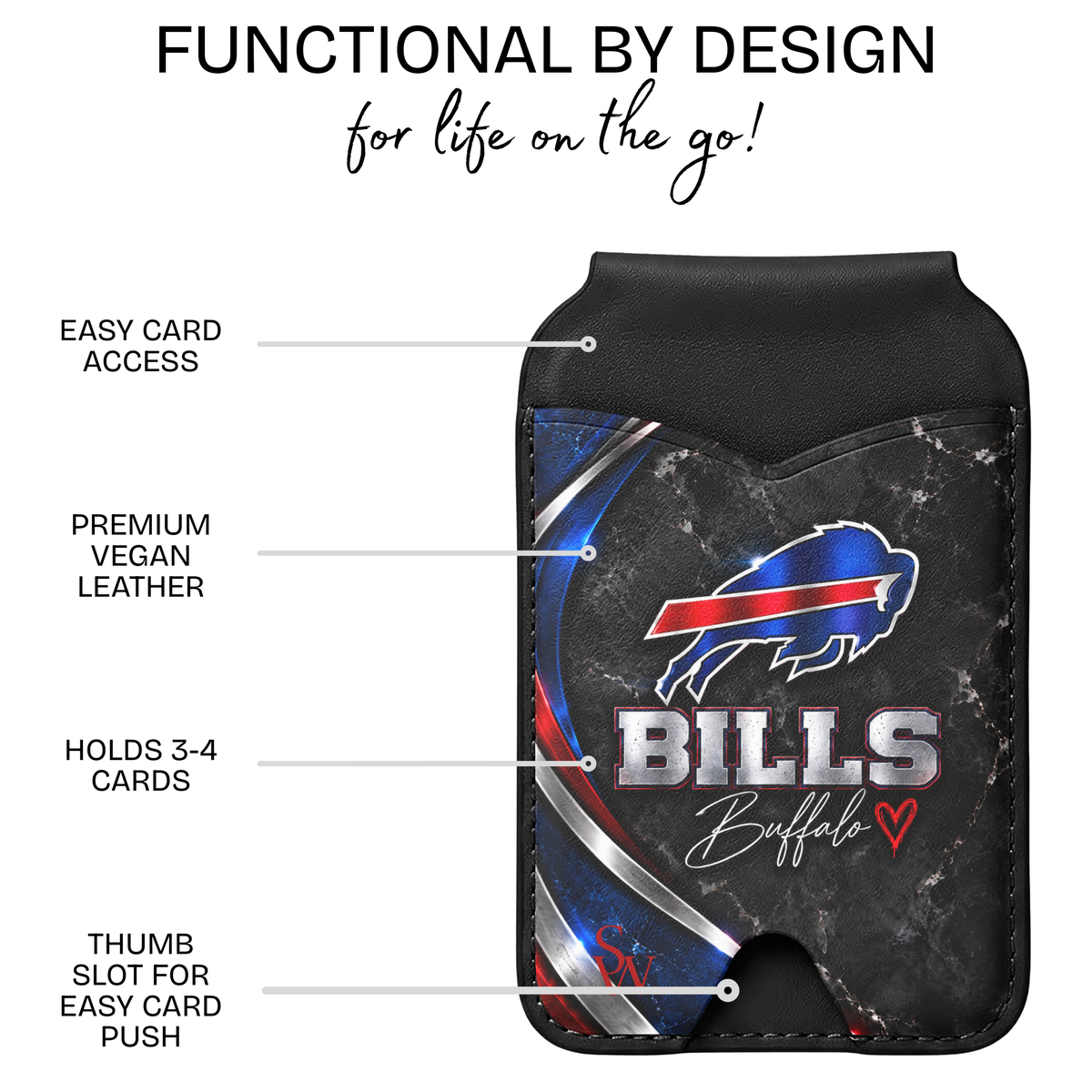 Bills Marble MagSafe Wallet