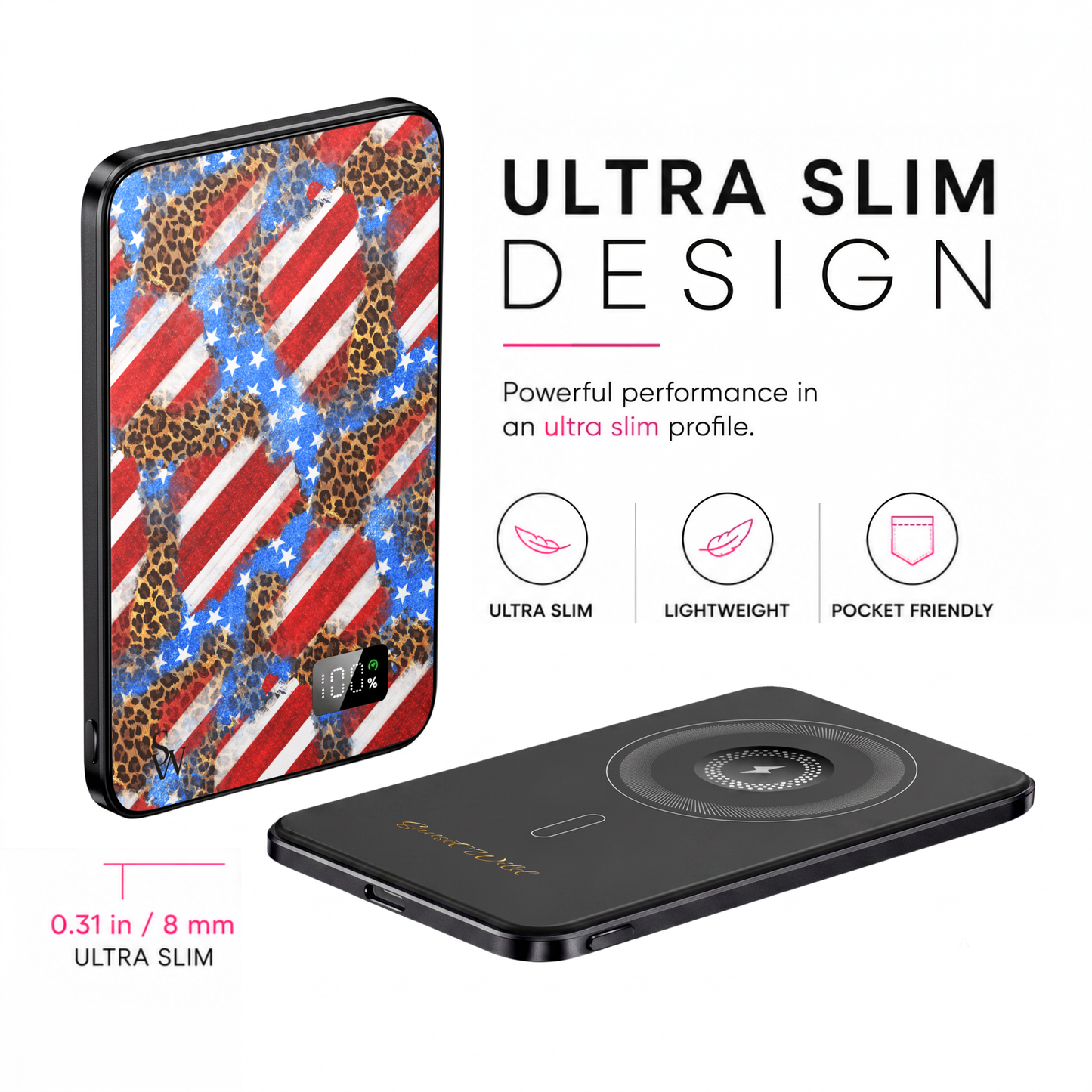 Red White & Wild Power Bank