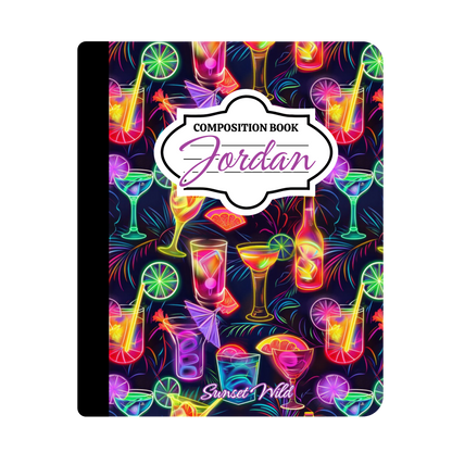 Sunset Sips Custom Notebook