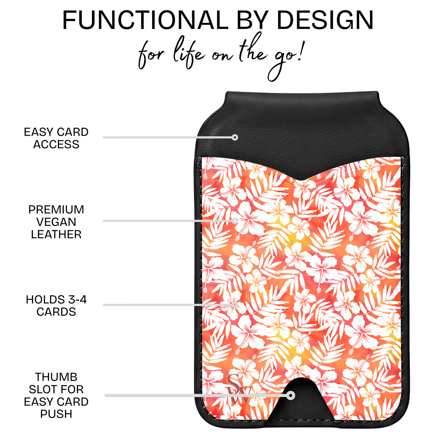 Hibiscus Heatwave Phone Wallet