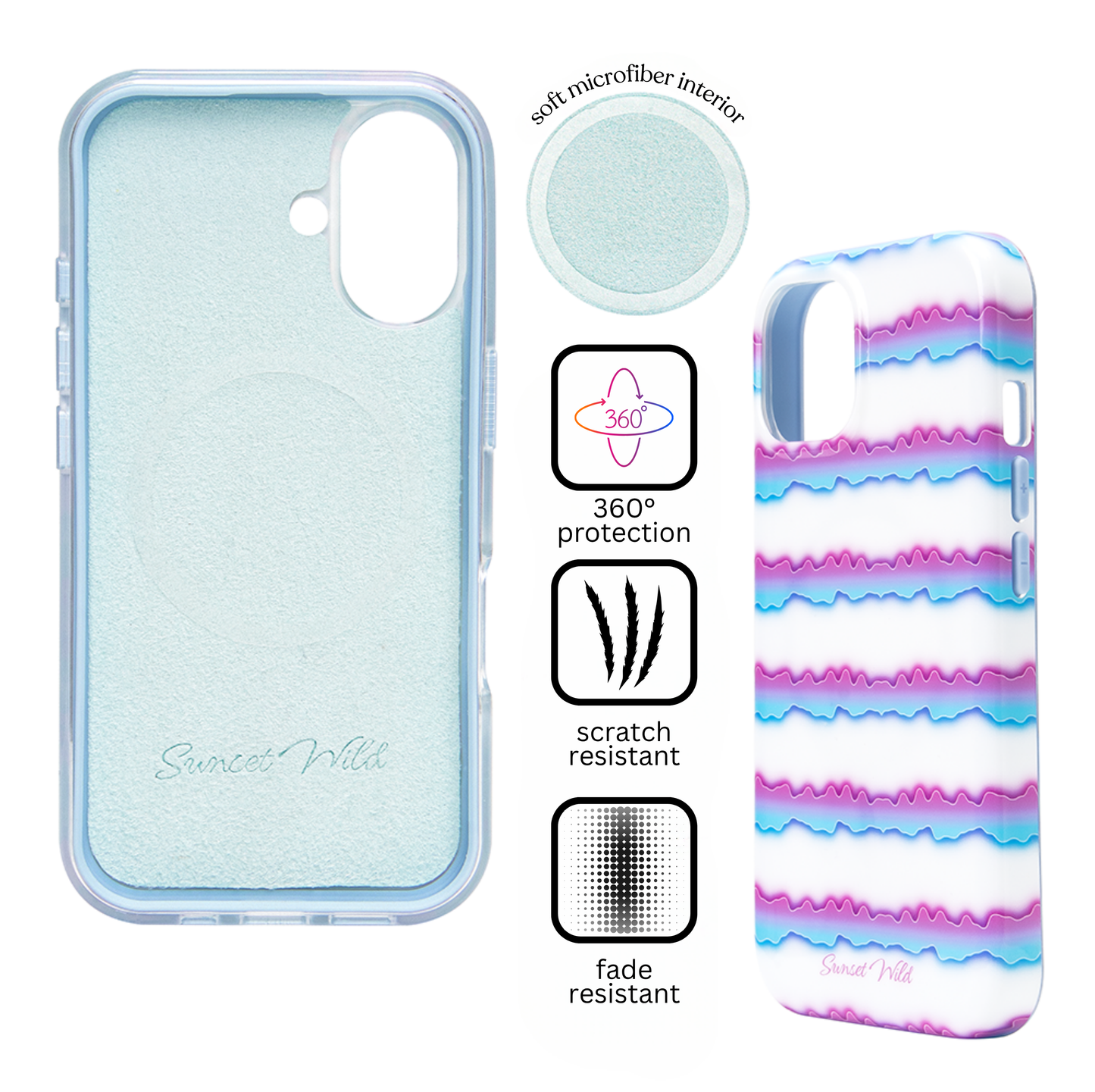 White Fusion Phone Case
