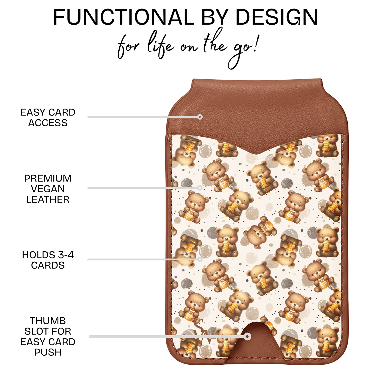 Honey Bear Phone Wallet