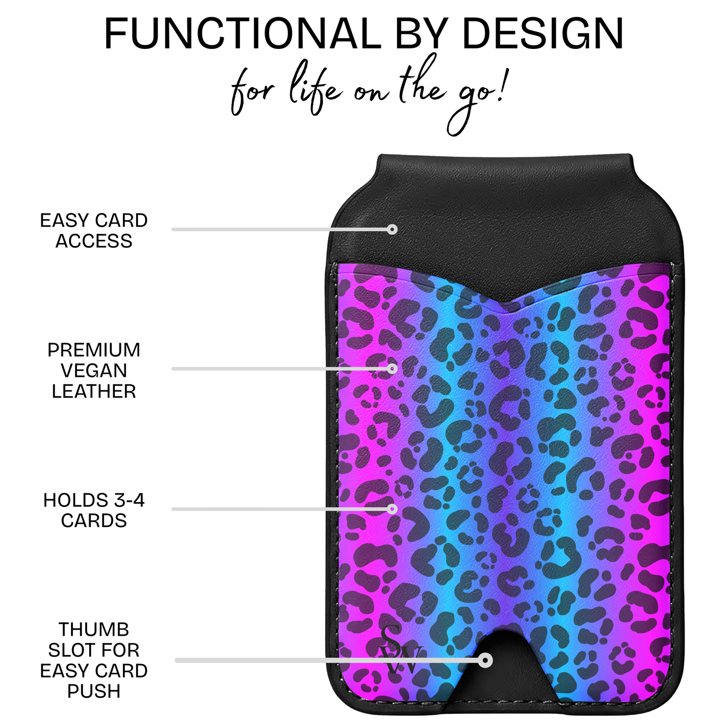 Electric Leopard Phone Wallet