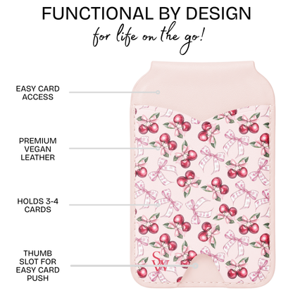 Blush Bow Cherries Phone Wallet