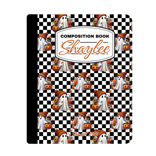 Pumpkin Spice & Spooks Custom Notebook