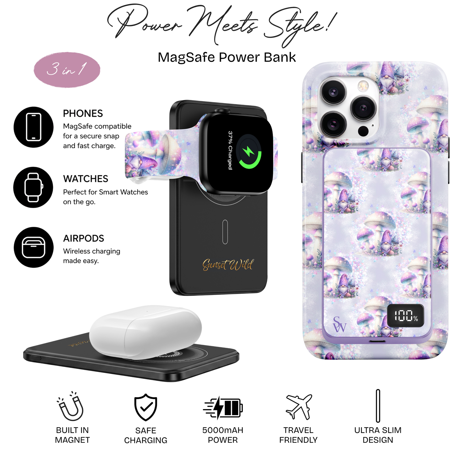 Starlit Shrooms Power Bank