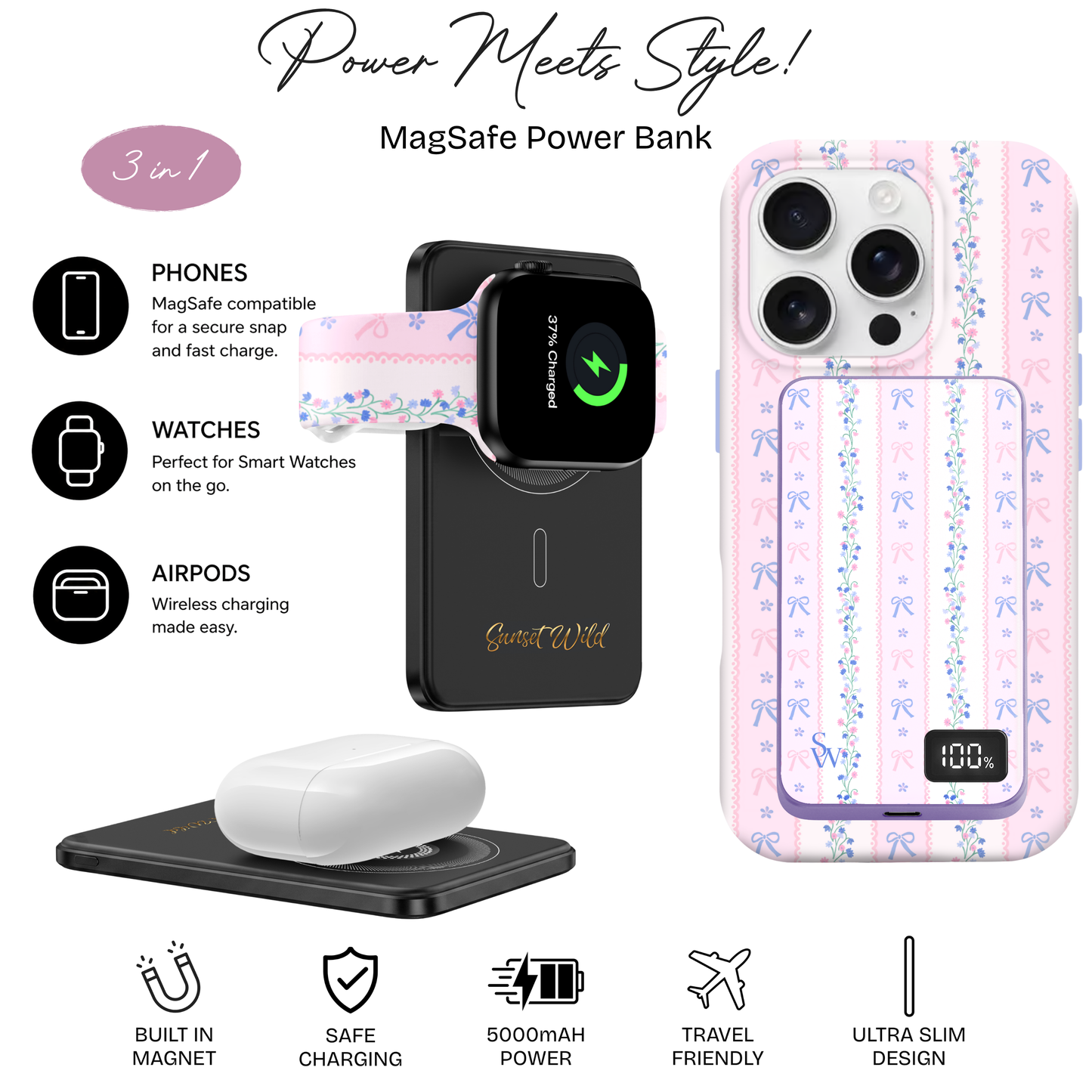 Spring Lace Power Bank