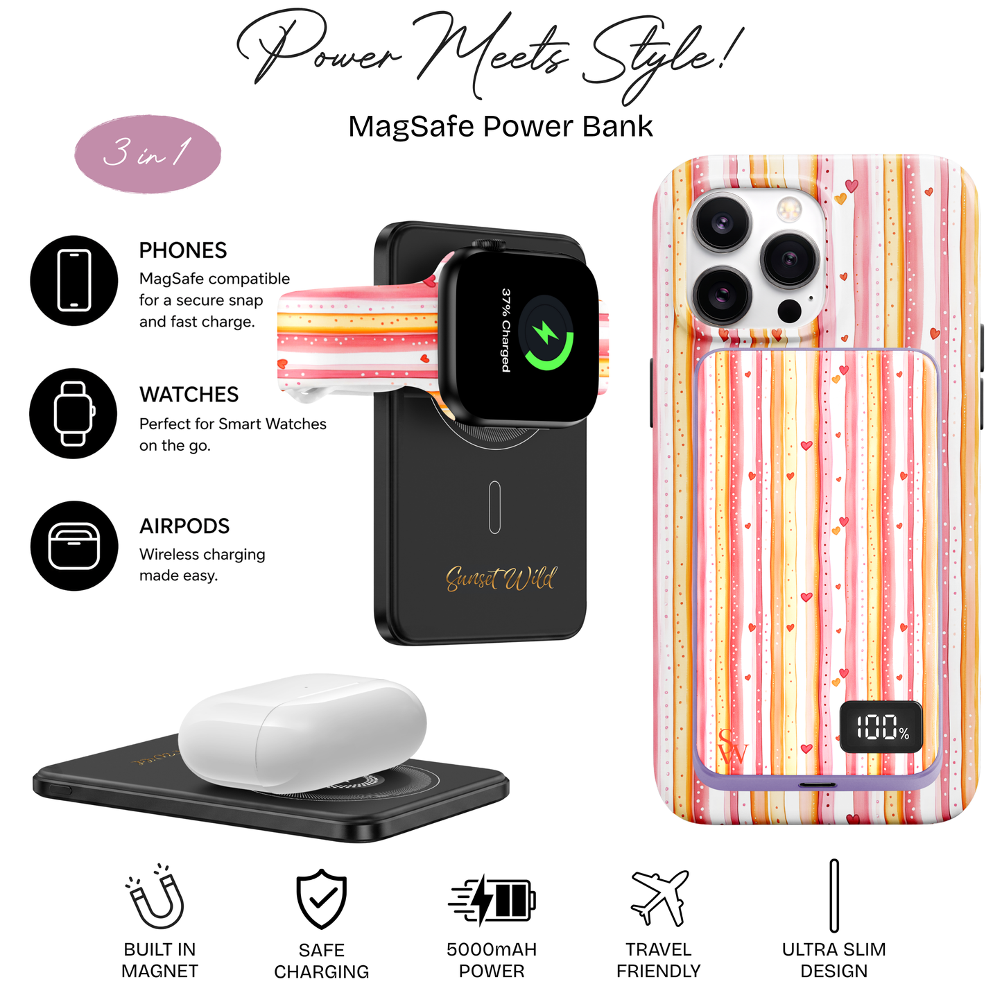 Sunset Sweethearts Power Bank