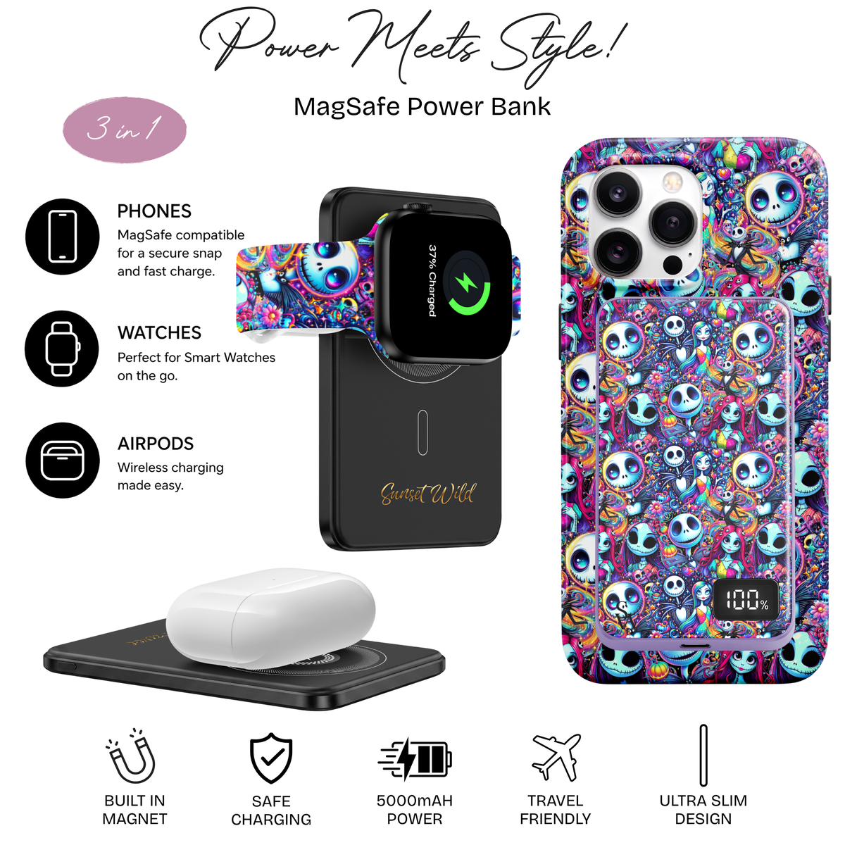 Neon Nightmares MagSafe Power Bank