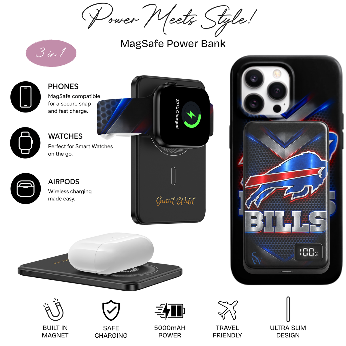 Bills Surge MagSafe Power Bank