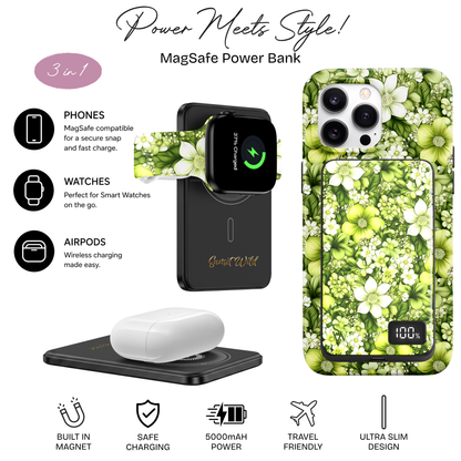Lime Bloom Power Bank