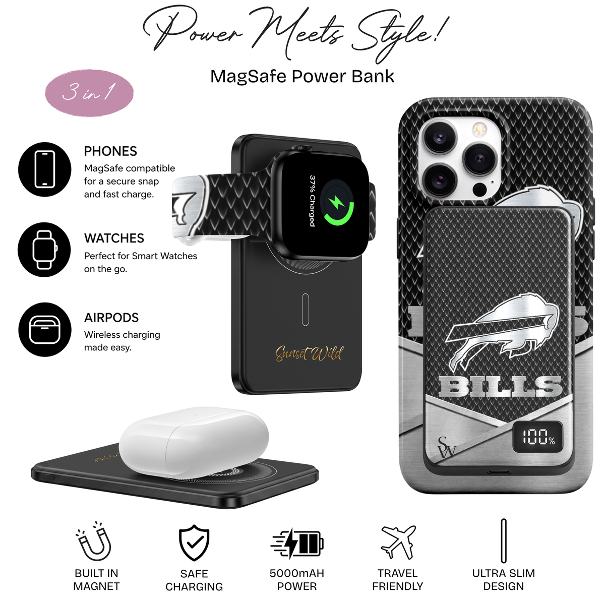 Bills Chrome MagSafe Power Bank