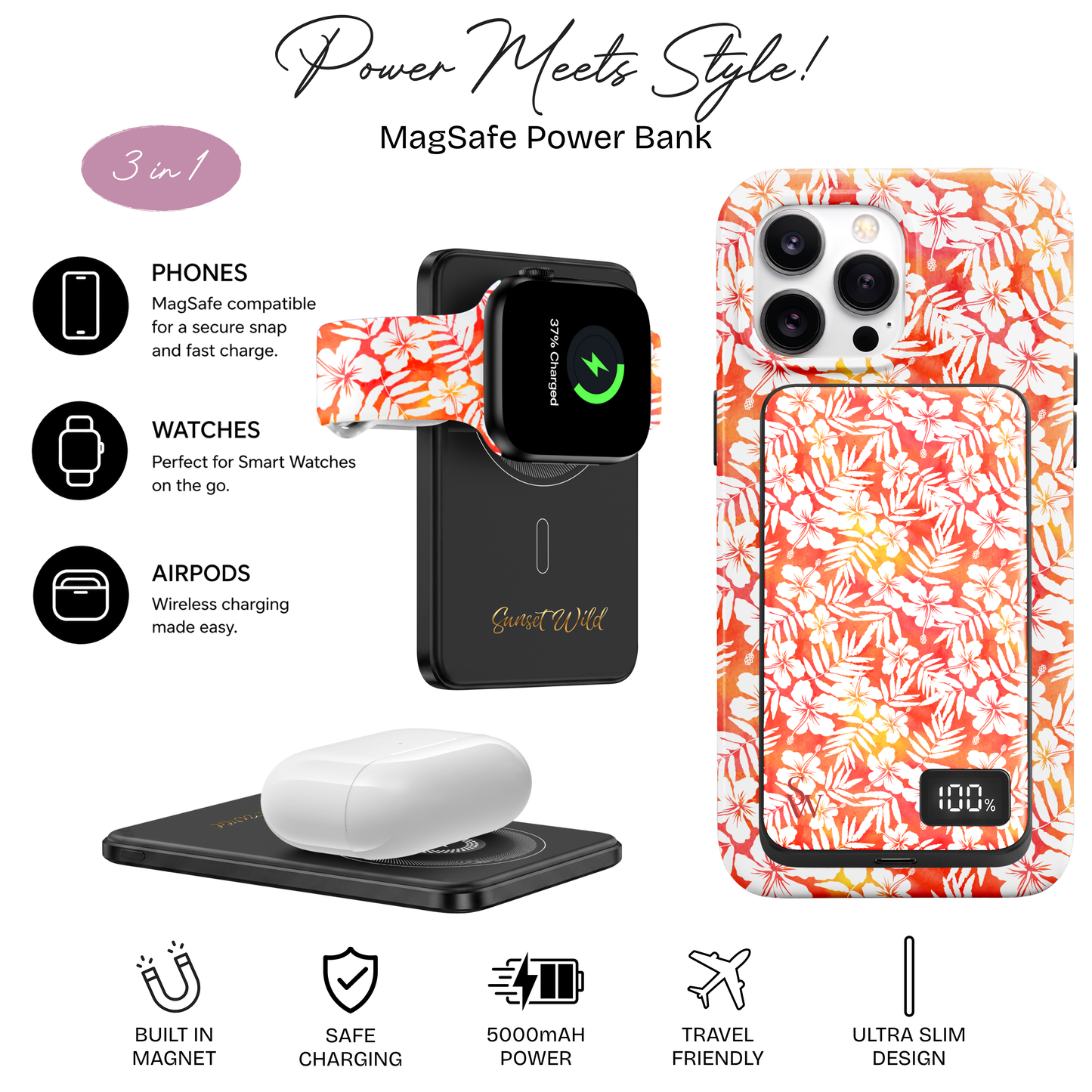 Hibiscus Heatwave Power Bank