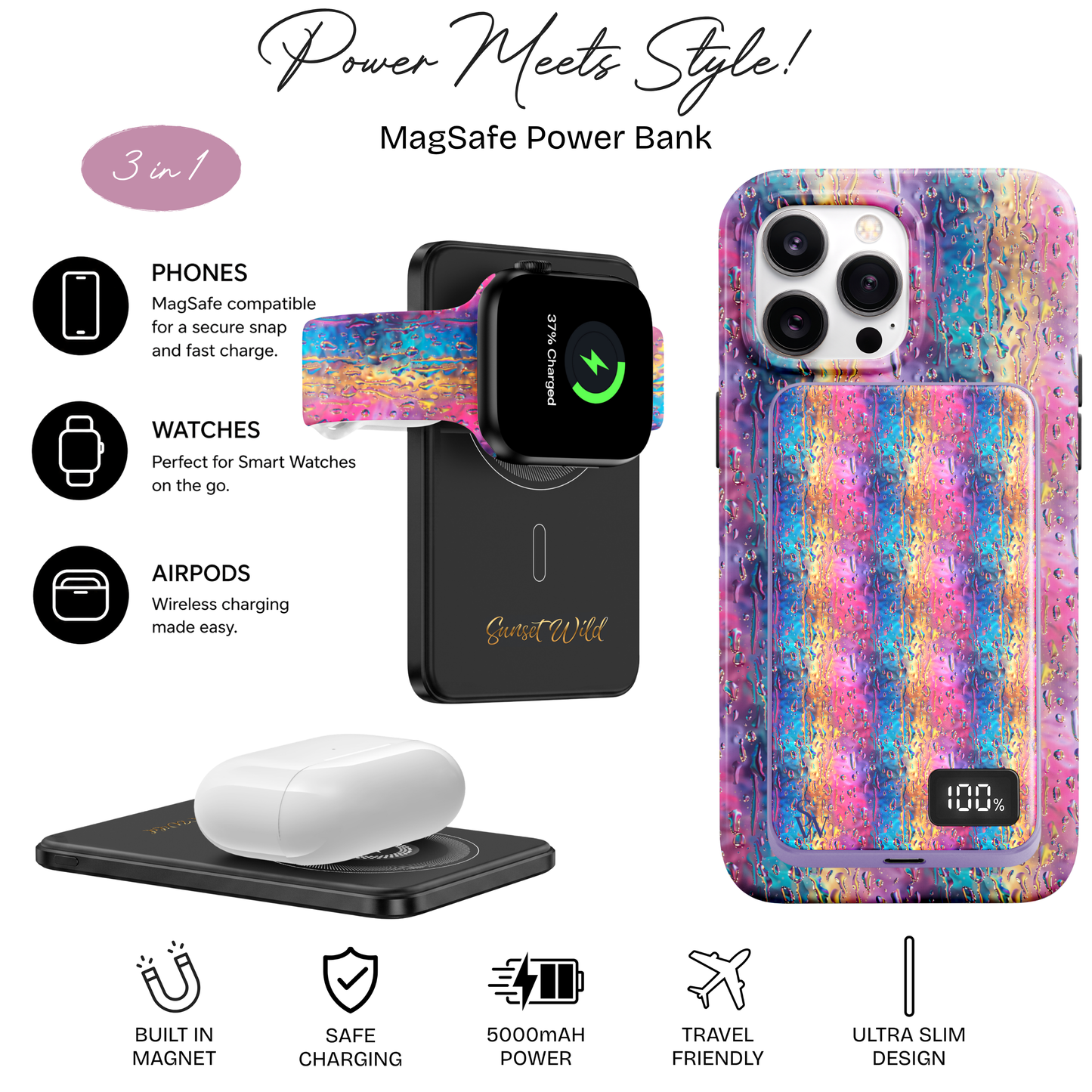 Sunset Splash Power Bank
