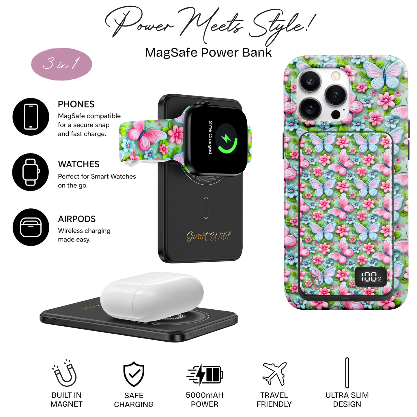 Butterfly Bloom Power Bank