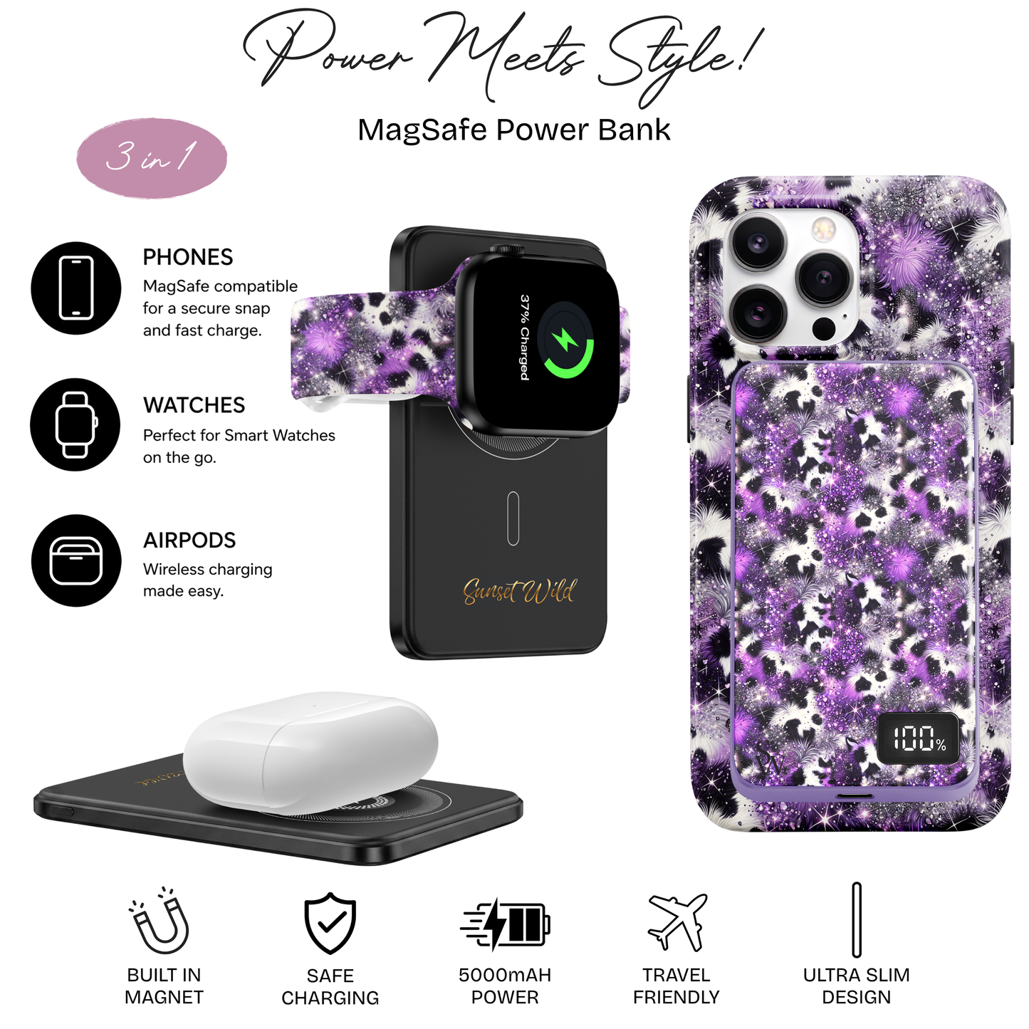 Violet Vixen Power Bank