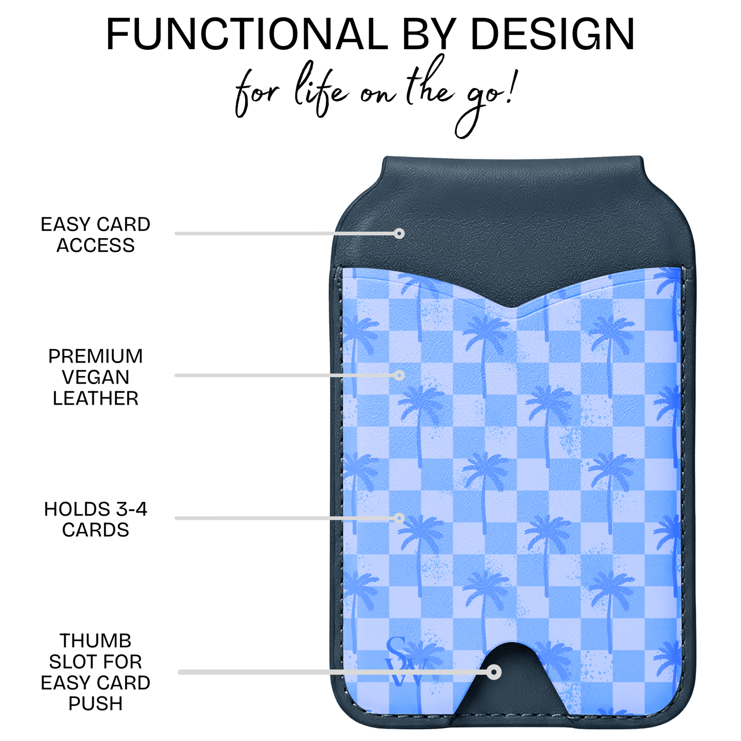 Paradise Palms (blue) Phone Wallet