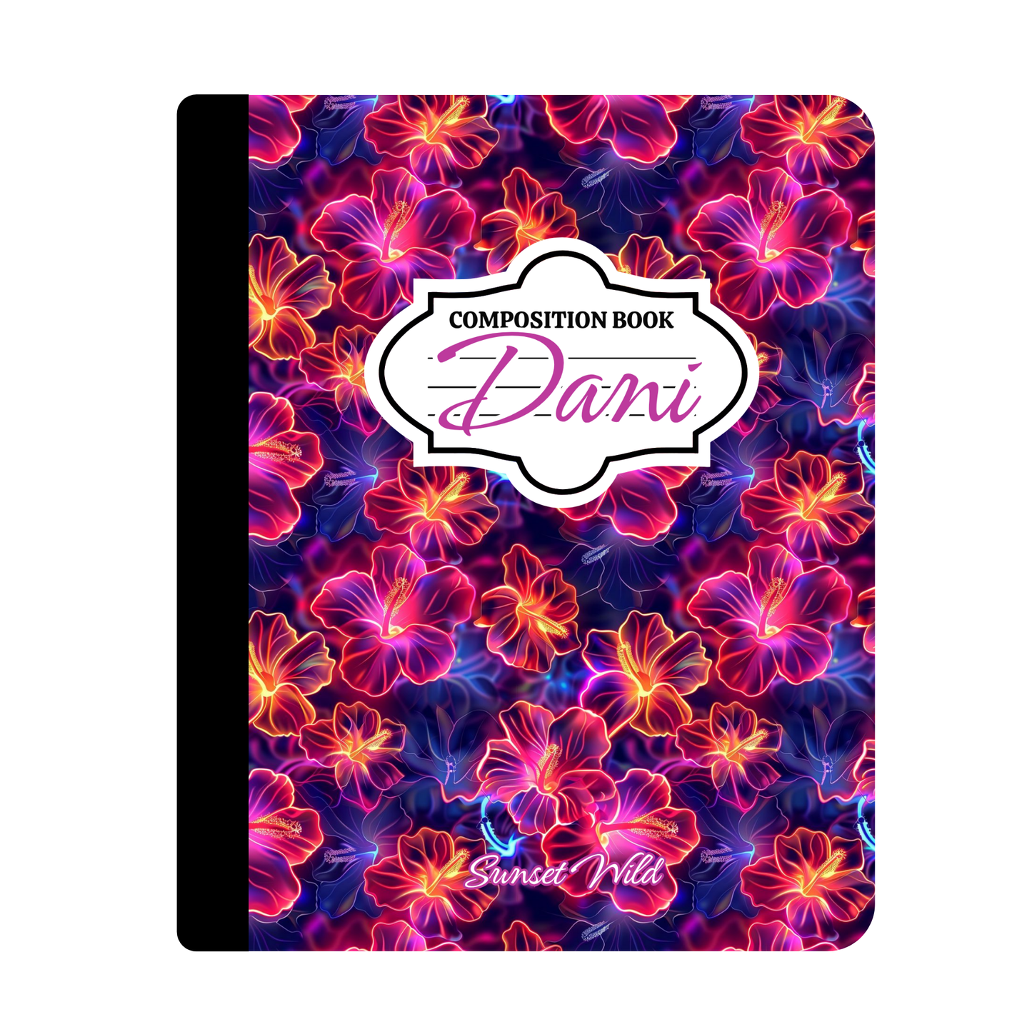 Hot Hibiscus Custom Notebook