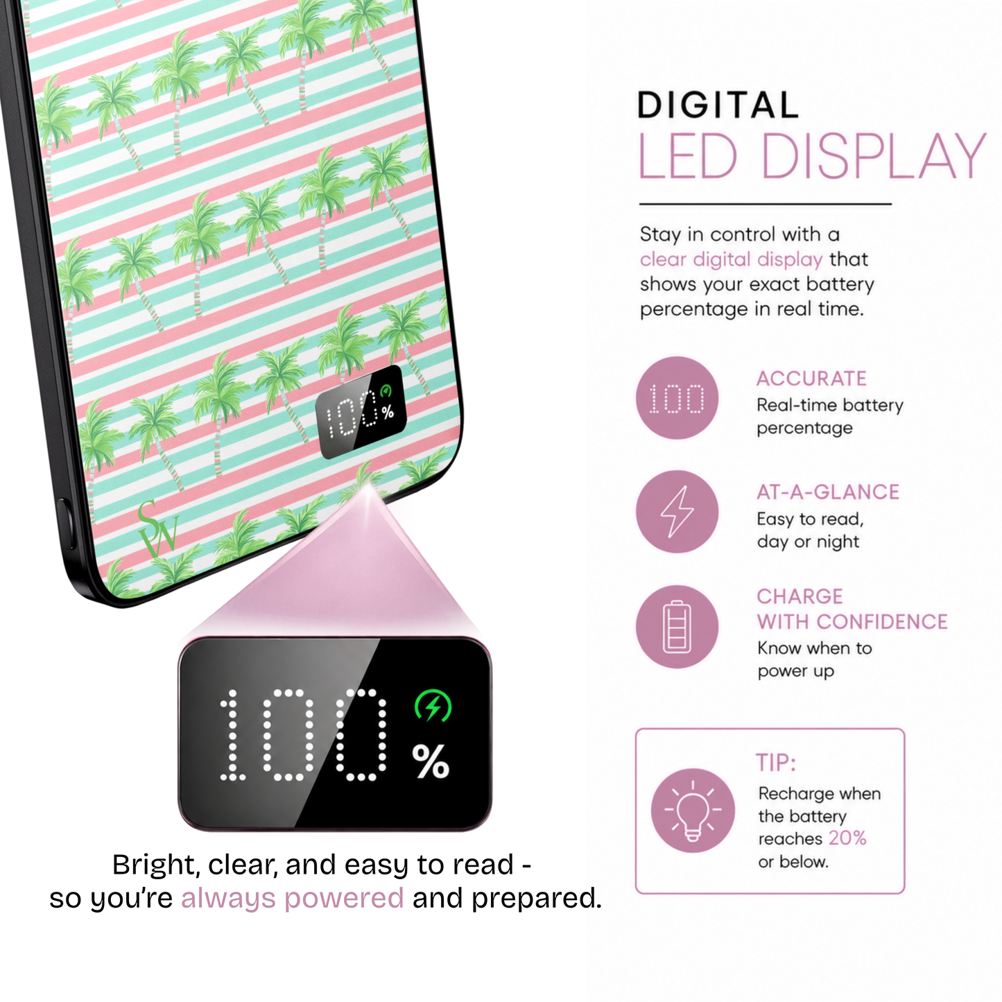 Preppy Palms Power Bank