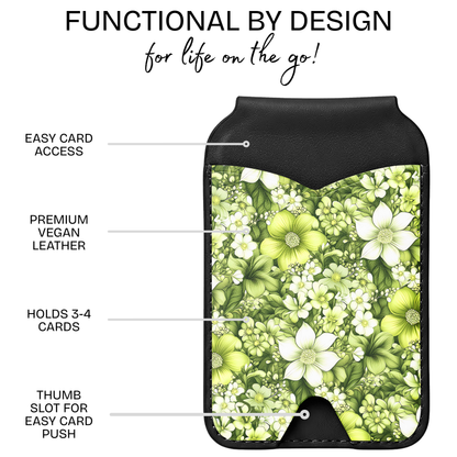 Lime Bloom Phone Wallet