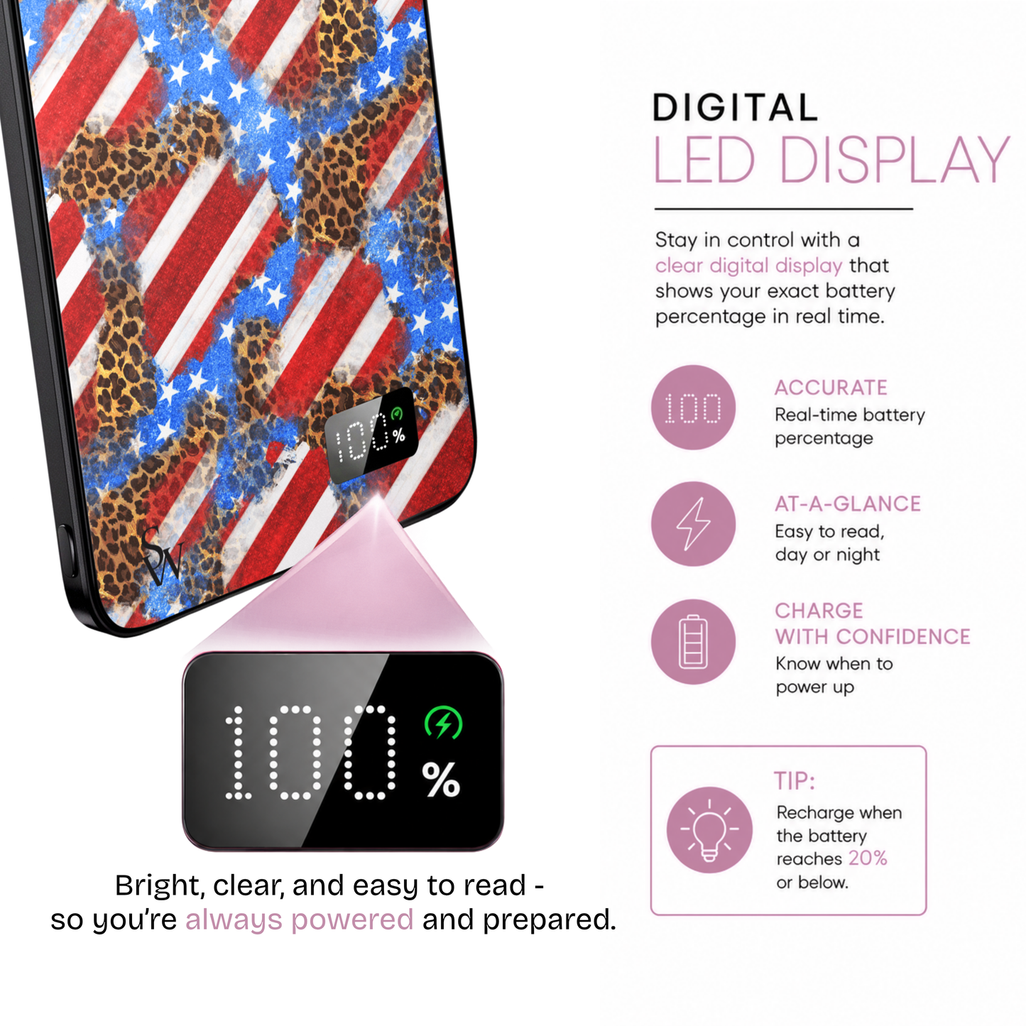 Red White & Wild Power Bank