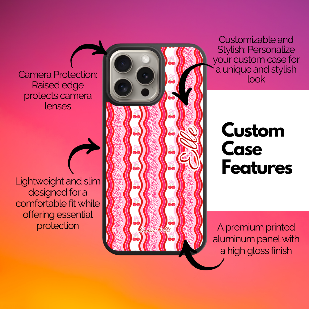 Cheetah Cherries (red) Custom Case