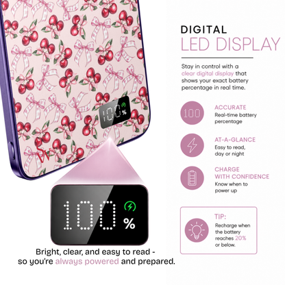 Blush Bow Cherries Power Bank