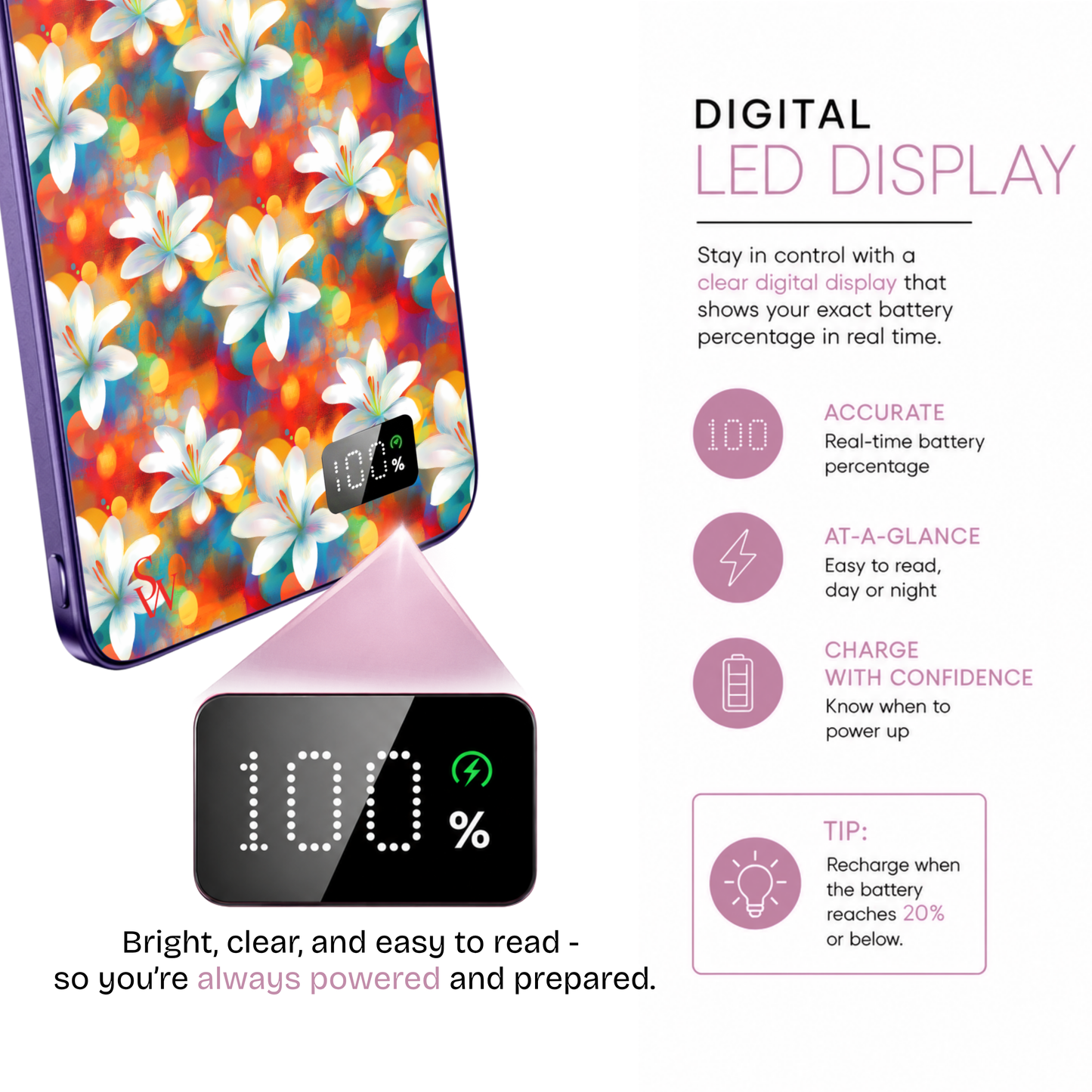 Sunset Lilies Power Bank