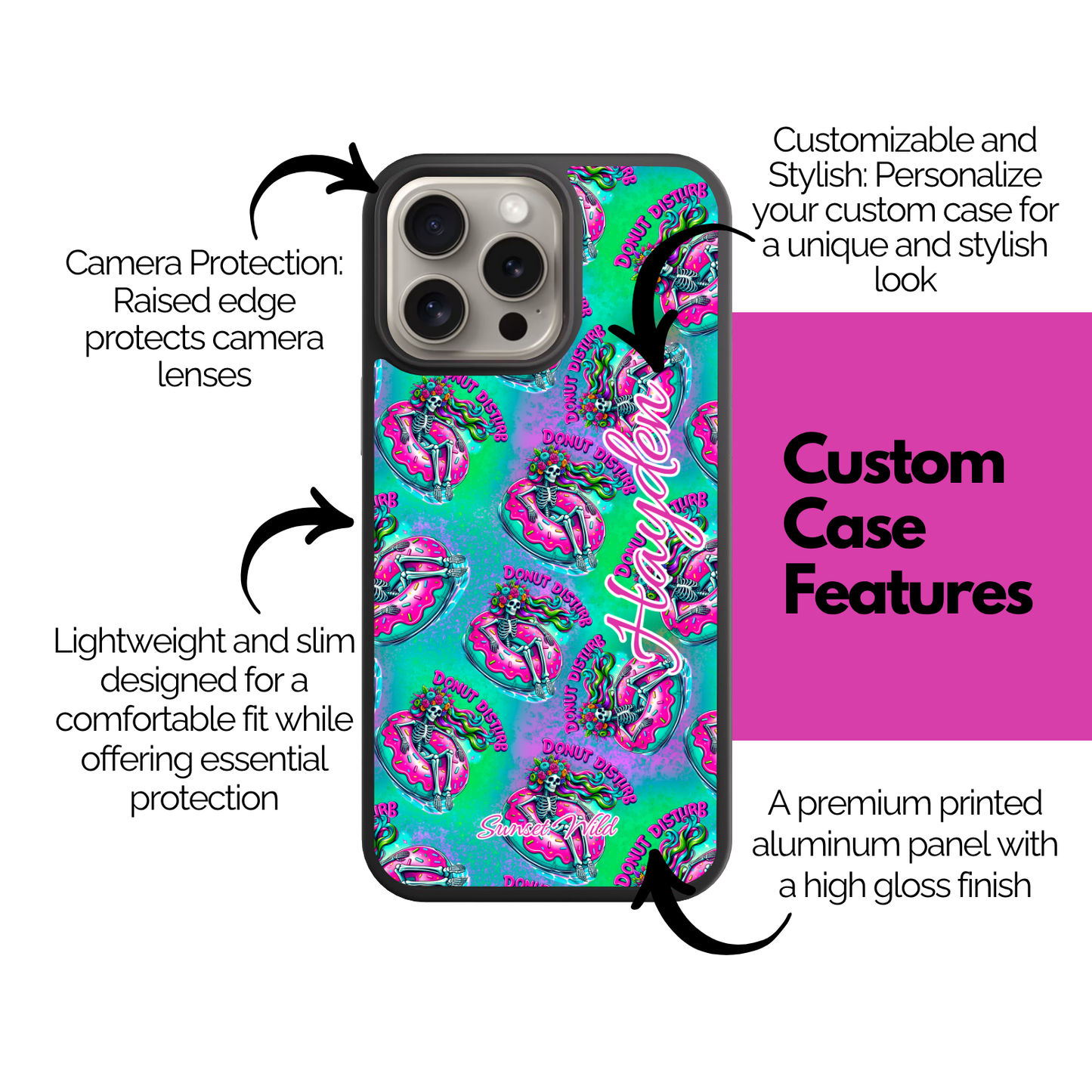 Donut Disturb Custom Case