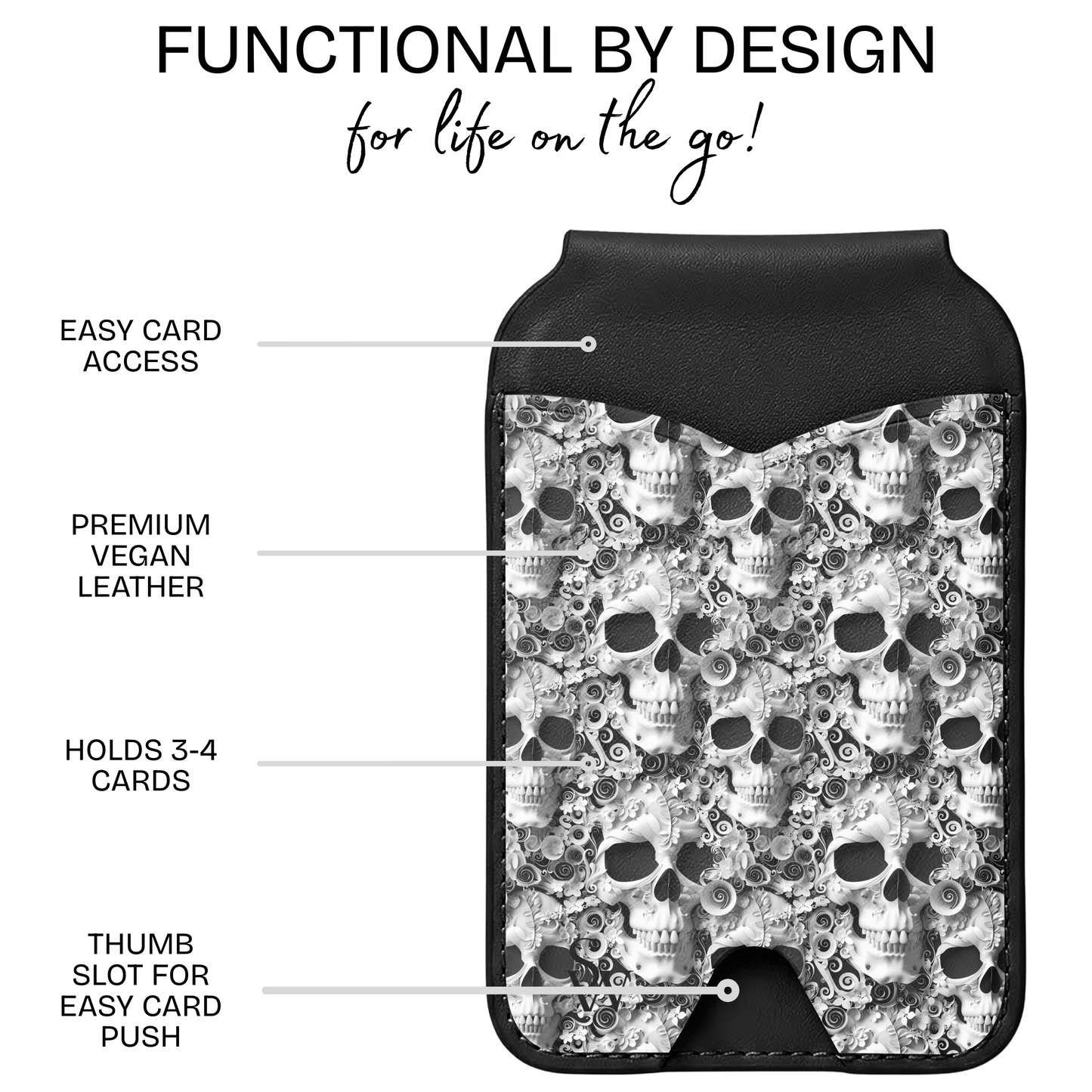 Phantom Florals Phone Wallet